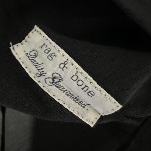 NWT Rag & Bone Womens Vintage Tee Black Short Sleeve Size Small Spellout Pima - Picture 6 of 7
